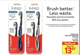 Walmart Colgate keep deep clean toothbrush offer