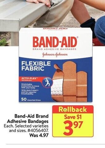 Walmart Band-aid brand adhesive bandages offer