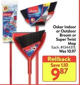 Walmart Oskar indoor or outdoor broom offer