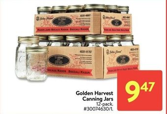 Walmart Golden harvest canning jars offer