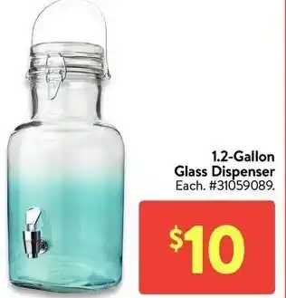 Walmart 1.2 Gallon nglass dispenser offer