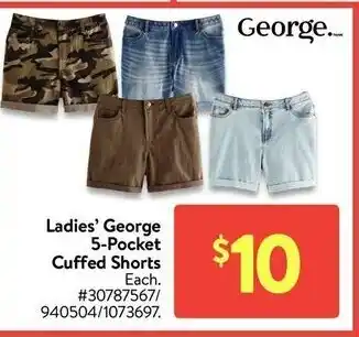 Walmart 5-Pocket cuffed shorts offer