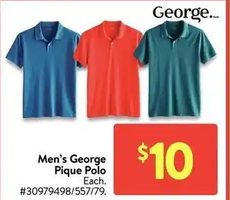 Walmart Pique polo offer