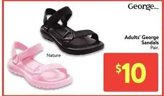 Walmart Adults' george sandals offer