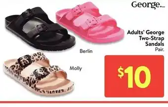 Walmart Two- strap sandals offer