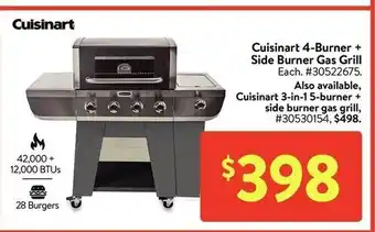 Walmart Cuisinart 4-burner offer