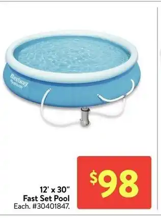 Walmart 12x30 Fast set pool offer