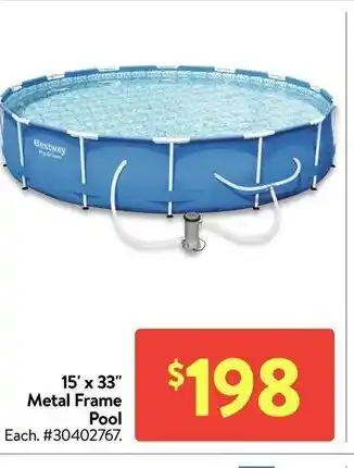 Walmart 15'x33" Metal frame pool offer