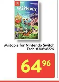 Walmart Miitopia for nintendo switch offer