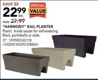 RONA "Harmony" Rail Planter offer