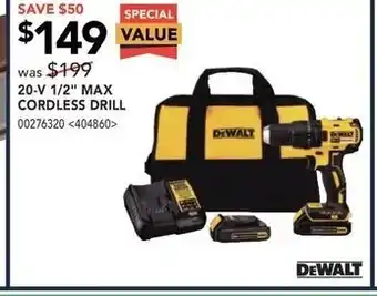RONA 20-V 1/2 Max Cordless Drill offer