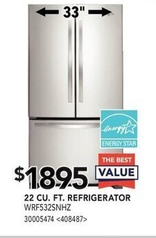 RONA 22 CU. FT. Refrigerator offer