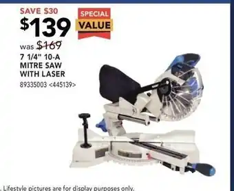 RONA 7 1/4" 10-A Mitre Saw with Laser offer