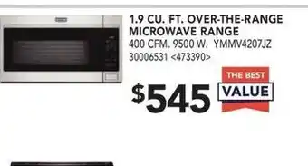 RONA 1.9 CU. ft. Over-the-range Microwave range offer