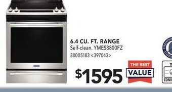 RONA 6.4 CU. ft Range offer