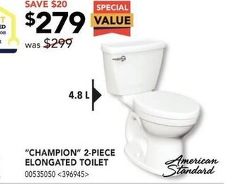 RONA Champion 2-Piece elongated toilet offer