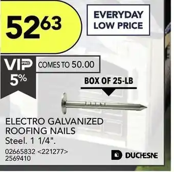 RONA Electro galvanized roofing nails offer
