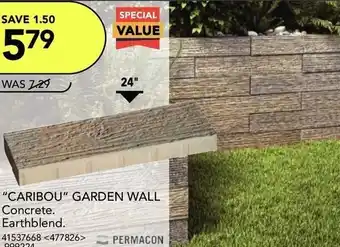 RONA Caribou garden wall concrete offer