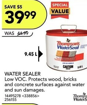 RONA Water sealer offer