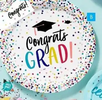 Party City Yay Grad dinner plates offer