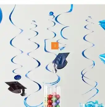 Party City Graduation swirl decorations offer