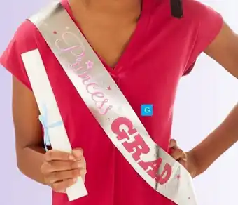 Party City Princess Graduation sash offer
