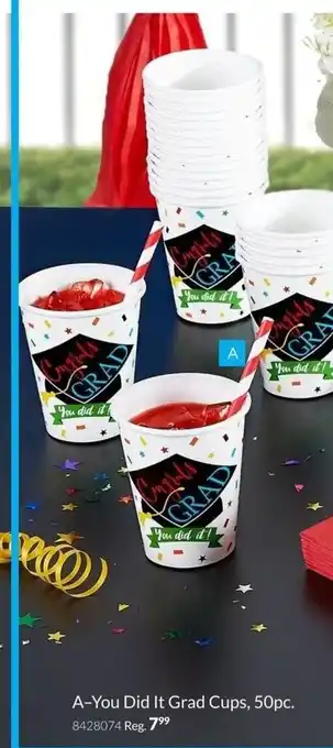 Party City You did it grad cups offer