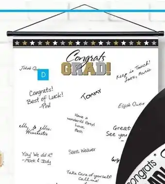 Party City Graduation autograph scroll offer