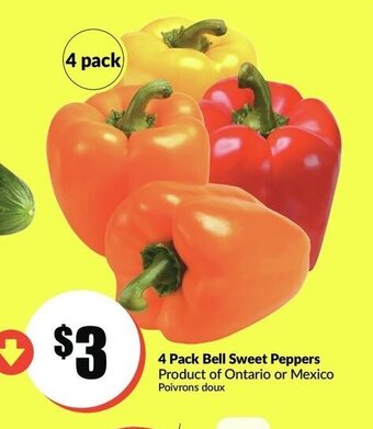 FreshCo 4 Pack bell sweet peppers offer