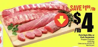 FreshCo Pork back ribs or tenderloin offer
