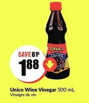 FreshCo Unico wine vinegar offer