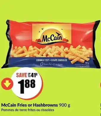 FreshCo Mccainm fries or hashbrowns offer