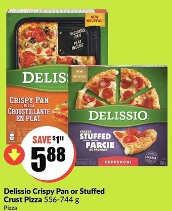 FreshCo Delissio crispy pan or stuffed crust pizza offer