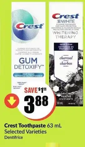 FreshCo Crest toothpaste offer