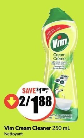 FreshCo Vim cream cleaner offer