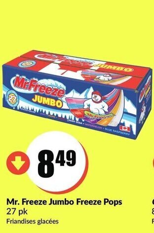 FreshCo Mr.freeze jumbo freeze pops offer