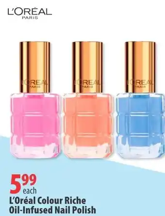London Drugs L'oreal colour riche oil-infused nail polish offer