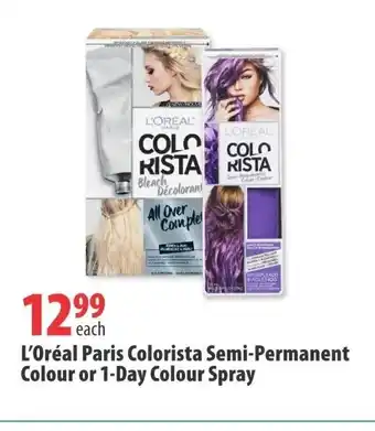 London Drugs L'oreal paris colorista semi-permanent colour or 1-day colour spray offer