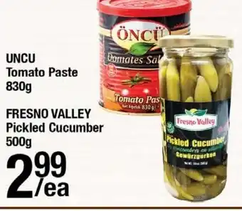 Arz Fine Foods Uncu Tomato Paste Fresno Valley Pickled Cucumber offer