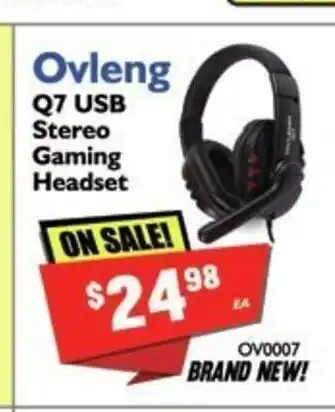 Factory Direct Ovleng q7 usb stereo gaming headset offer