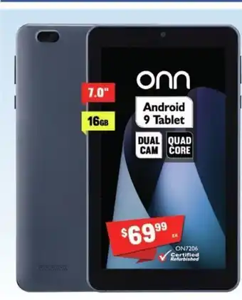 Onn android 9 tablet