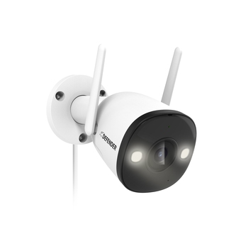 Best Buy Defender Guard Pro 2K WiFi. Plug-In Power Security Camera with Color Night Vision, Two-Way Talk, Smart Human Detection, Spotl offer