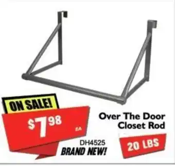 Factory Direct Over the door closet rod offer