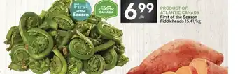 Sobeys First of the season fiddleheads offer