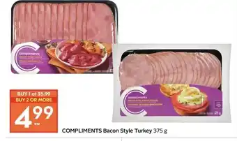 Sobeys Compliments bacon style turkey offer