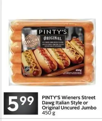 Sobeys Pinty's wieners street offer