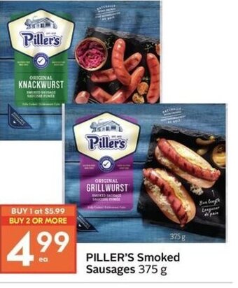 Sobeys Piller's smoked sausages offer