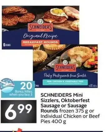 Sobeys Schneiders mini sizzlers offer
