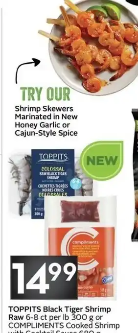 Sobeys Toppits black tiger shrimp offer