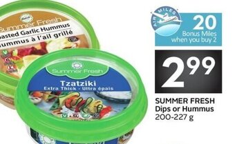 Sobeys Summer fresh dips or hummus offer